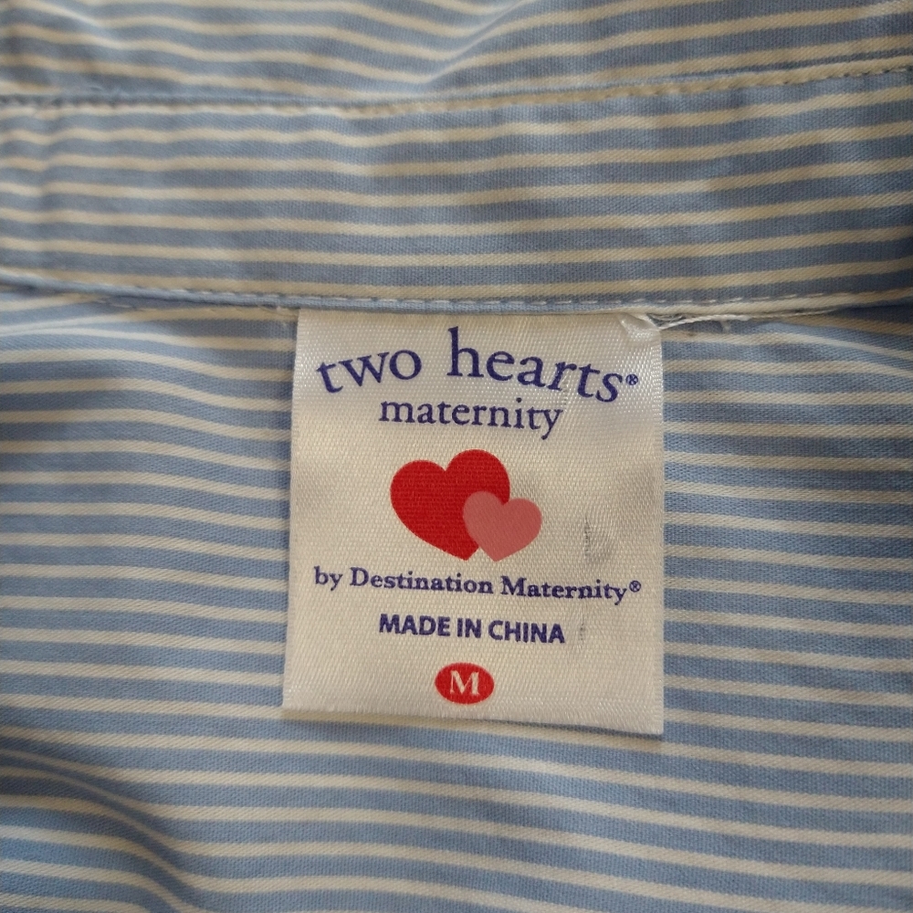 Two hearts maternity long sleeve top blouse size medium - Picture 13 of 14